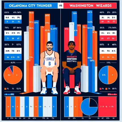 Сравнение Среднего Количества Очков на Игру Между Игроками Оклахома-Сити Тандер и Вашингтон Уизардс